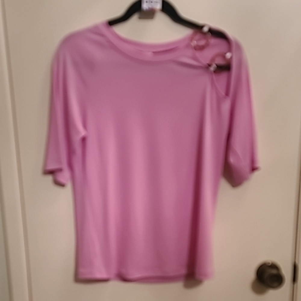 Pink 3/4 Sleeve Knit Tee